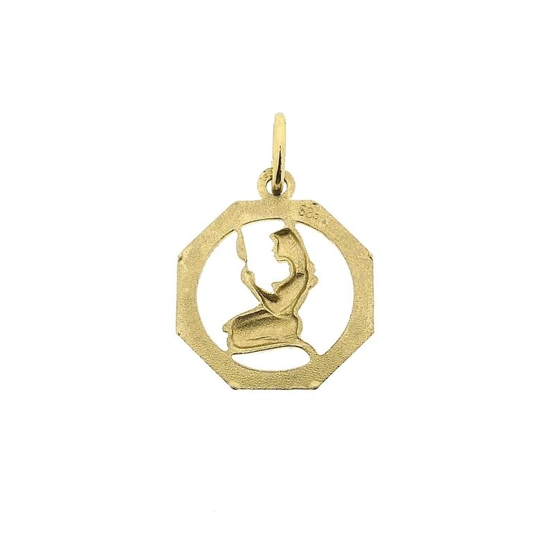 Image 5 of Gold zodiac sign pendant; Virgo