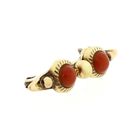 Image 3 of Gold Brooch with Blood Coral