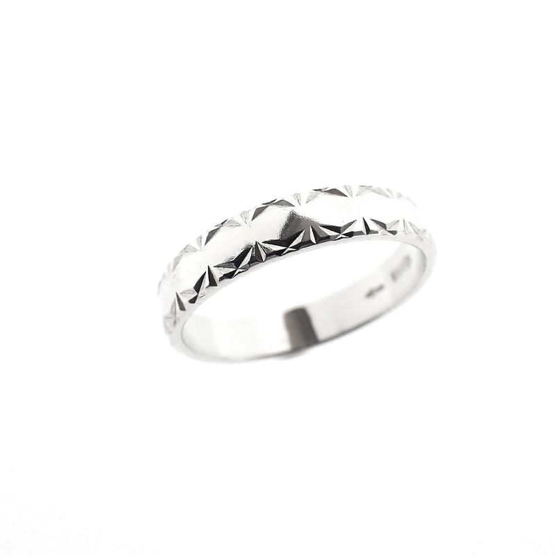 Image 1 of Silver ring with facets