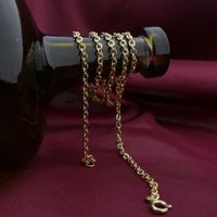 Gold anchor link necklace