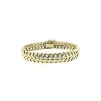 Gold French gourmet link bracelet | 18 cm