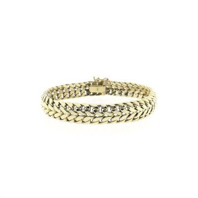 Gold French gourmet link bracelet | 18 cm Image 1 of Gold French gourmet link bracelet | 18 cm
