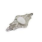 Image 3 of Vintage/antique brooch with milk stone; Filigree technique