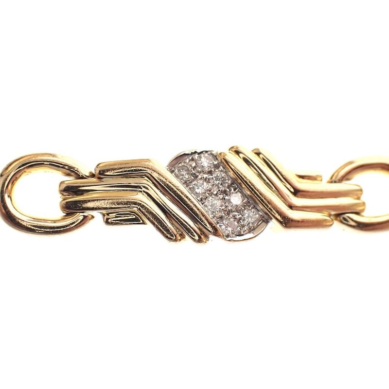 Image 3 of Vintage gold bracelet with diamond 0.28