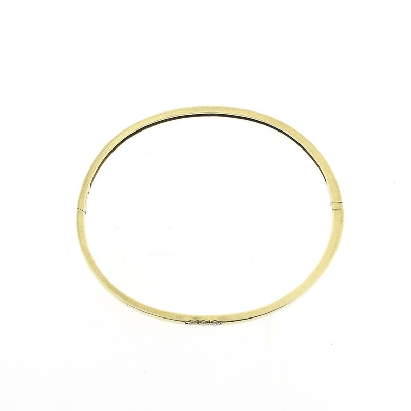 Image 3 of Gold bangle with diamond; 0.09 ct. | Ø 58 mm | Diamond