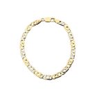 Image 3 of Bicolor Gold Falcon Eye Link Bracelet; Midas; 14 Karat; 19.5 cm