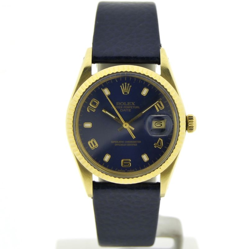 Image 1 of Rolex Oyster Perpetual Date 15037; 14k gold watch