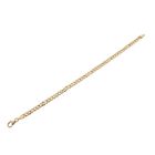 Image 6 of Gold flat gourmet link bracelet with diamonds; 0.25 ct.