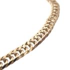 Image 2 of Gold flat gourmet link bracelet | 19 cm