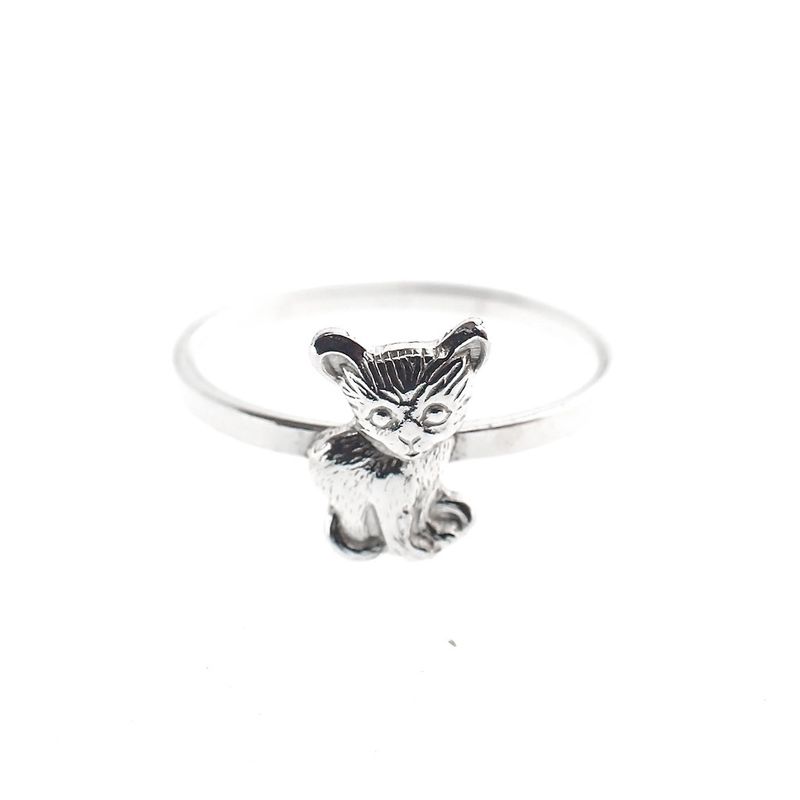Image 6 of Silver children's ring with cat
