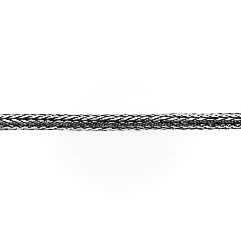 Image 7 of Silver round foxtail link chain | 74.5 cm