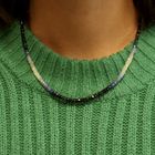 Image 11 of Multi-colored sapphire bead necklace with gold clasp