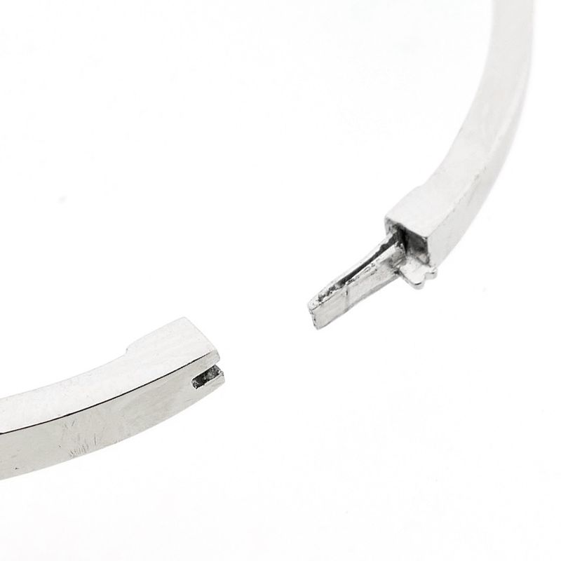 Image 7 of White gold bracelet with jade and diamond 0.035 ct.