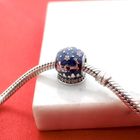 Image 2 of Pandora charm; Silver; Christmas Crystal Ball