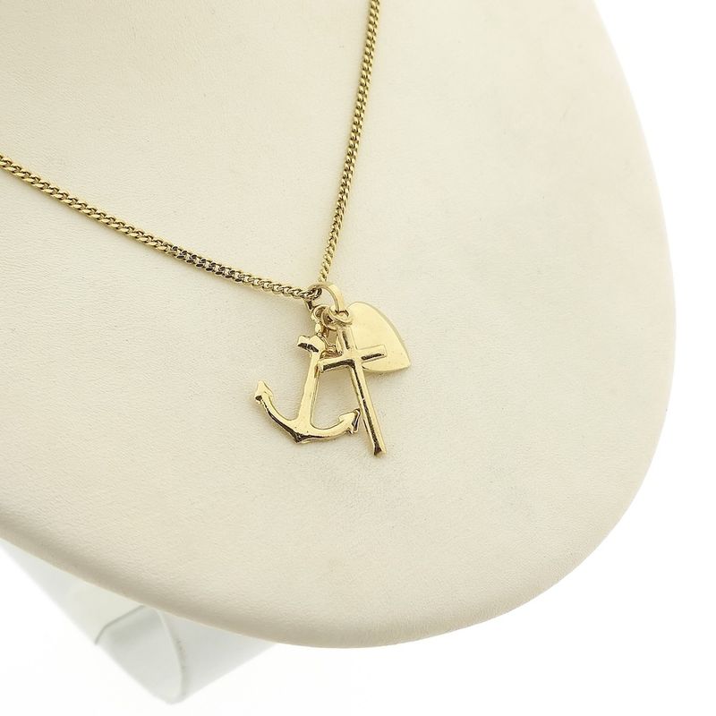 Image 6 of Gold pendant; Faith, hope, and love
