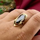 Afbeelding 4 van Gouden ring met hematiet
