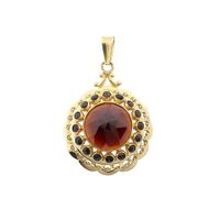 Vintage Gold Garnet Pendant