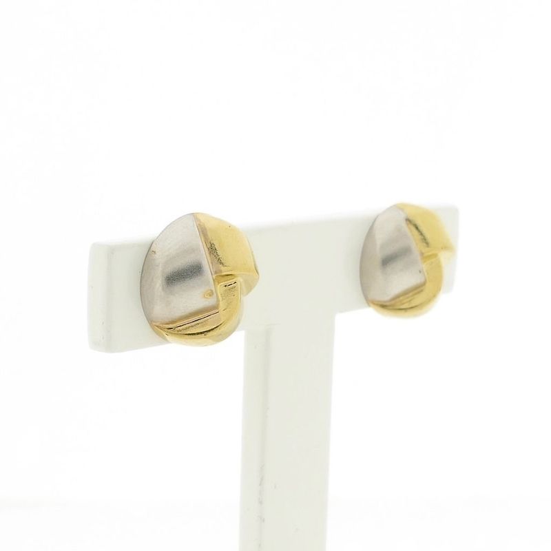 Image 3 of Two-tone gold stud earrings