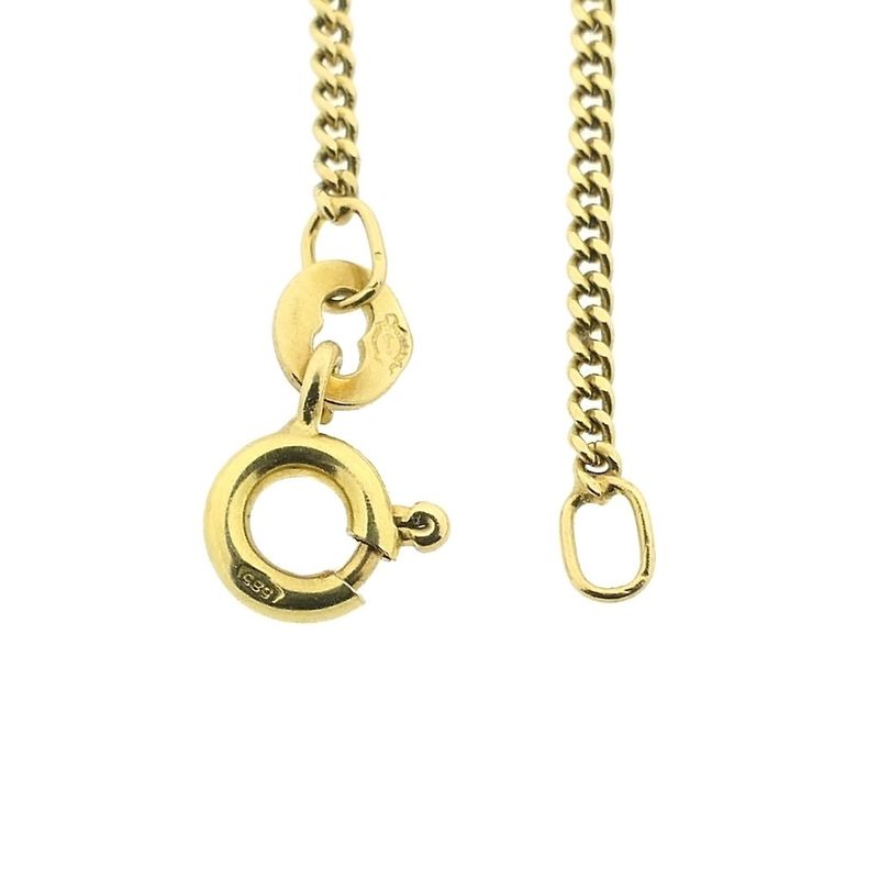 Image 5 of Gold flat gourmet link chain | 51.5 cm