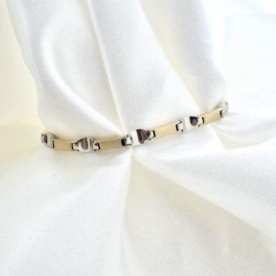 Image 2 of Two-tone gold fantasy link bracelet