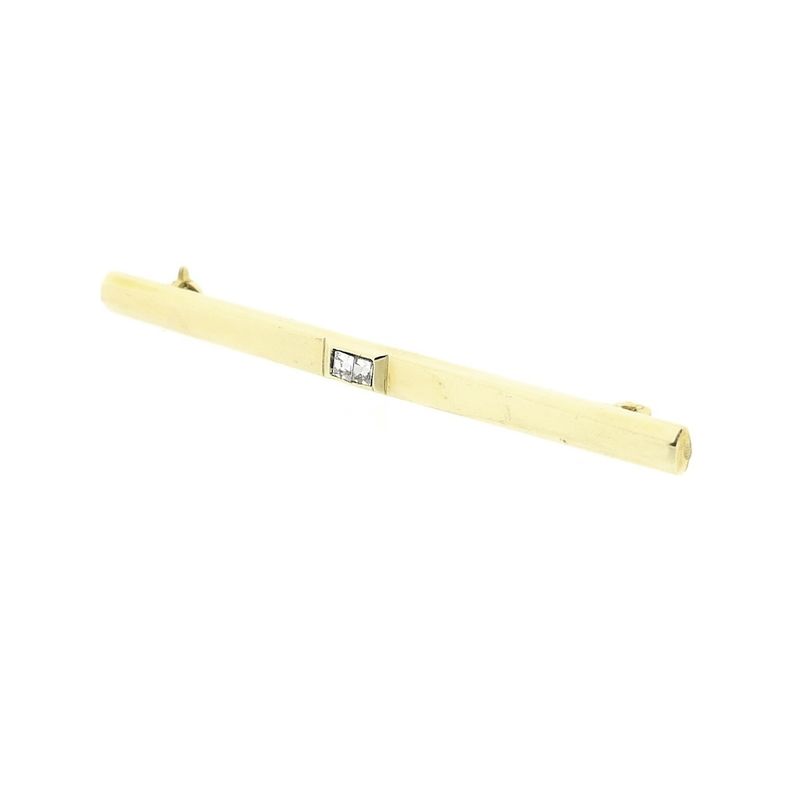 Image 8 of Gold brooch with zirconia