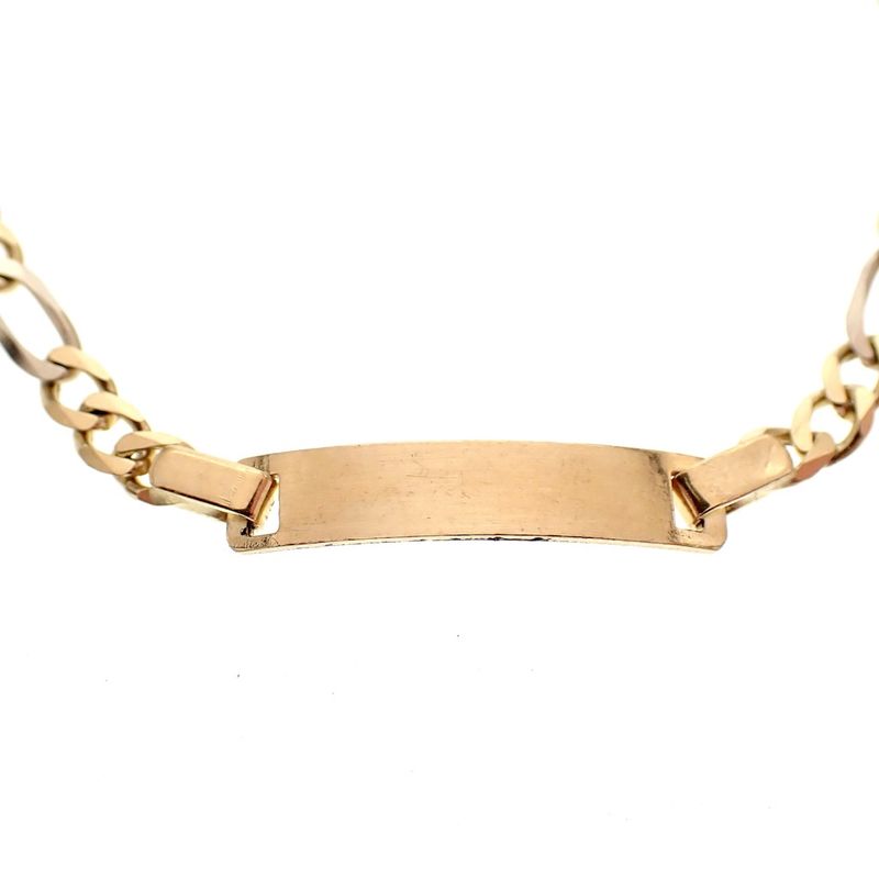 Image 4 of 18K Two-tone gold bracelet with a plate | 16 cm
