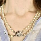 Image 9 of Vintage pearl necklace with white gold clasp | 51 cm