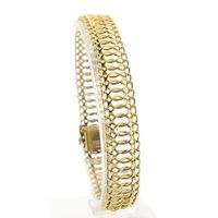 Vintage gouden fantasie schakelarmband | 20,5 cm