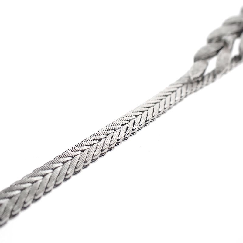 Image 9 of White gold link bracelet with diamond; 0.35 ct.