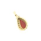 Image 2 of Antique gold pendant with blood coral
