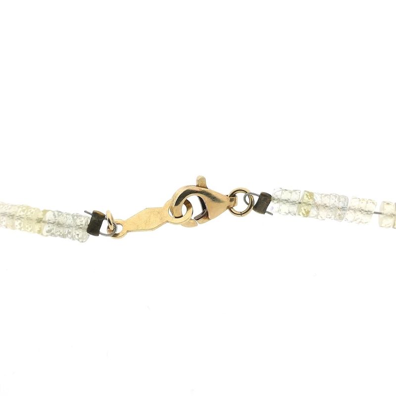 Image 4 of Multicolored sapphire bead necklace with gold clasp | 45 cm