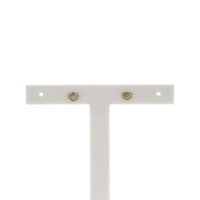 Gold heart-shaped stud earrings