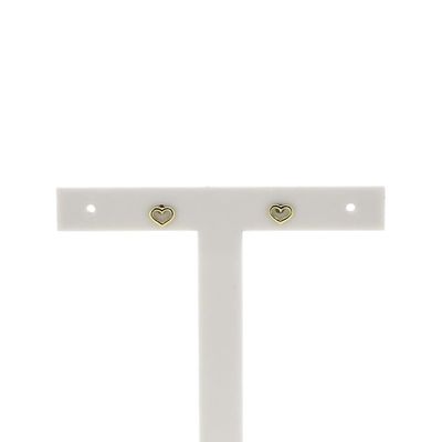 Image 1 of Gold heart-shaped stud earrings