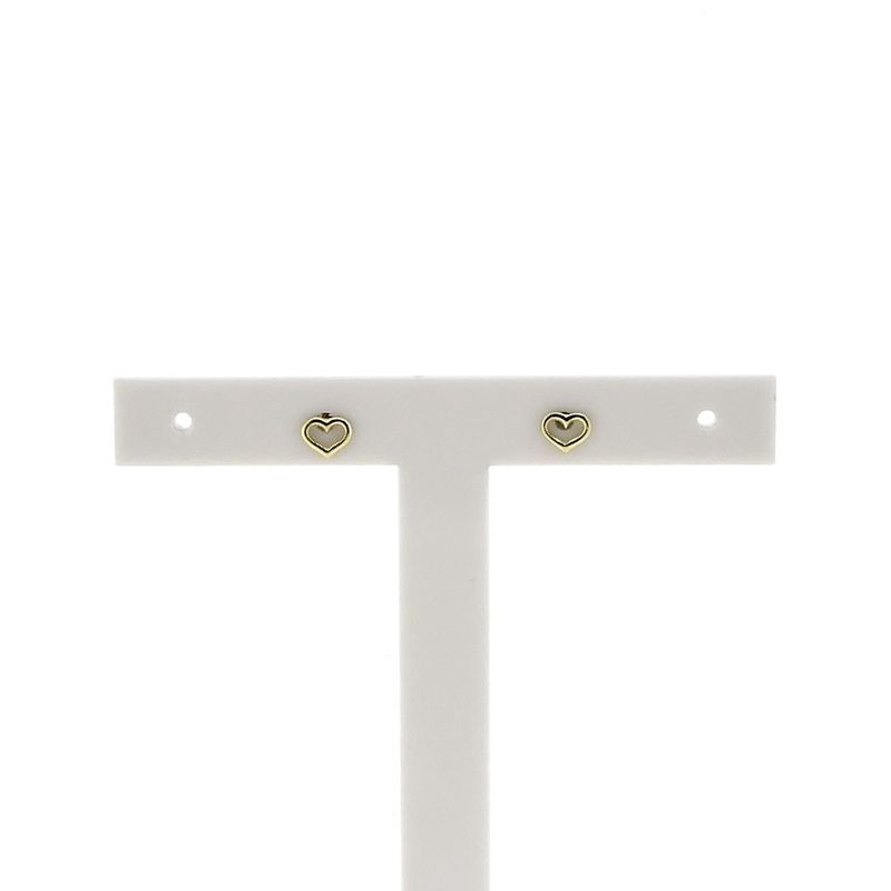 Image 1 of Gold heart-shaped stud earrings