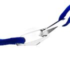 Image 4 of Forever Knots® Handmade Blue Satin Bracelet with Silver Link