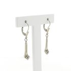 Image 4 of White gold stud earrings with diamond | 0.08 ct.