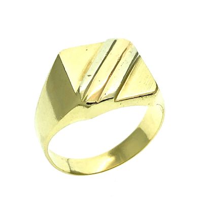 Image 1 of Tricolor gold men's signet ring | Size 20