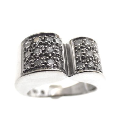 Image 2 of White gold fantasy ring with diamonds; 0.42 ct.
