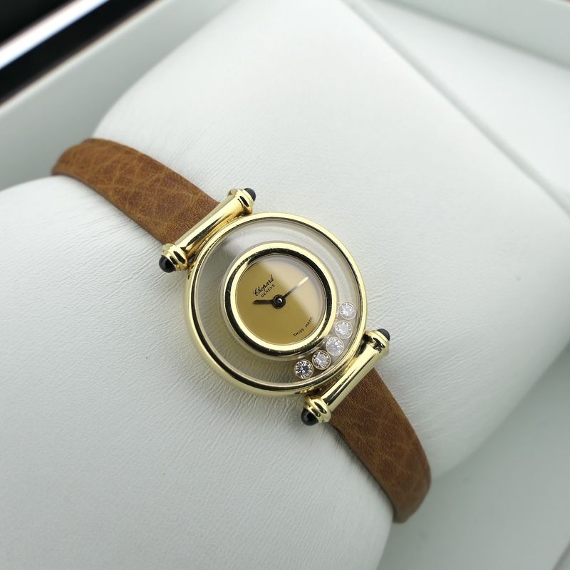 Image 11 of Chopard Happy Diamonds 4112; 18k gold women's watch with diamonds