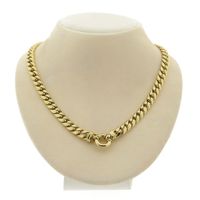 Robust gold gourmet link necklace