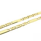 Image 3 of Gold closed Figaro link chain | 46 cm