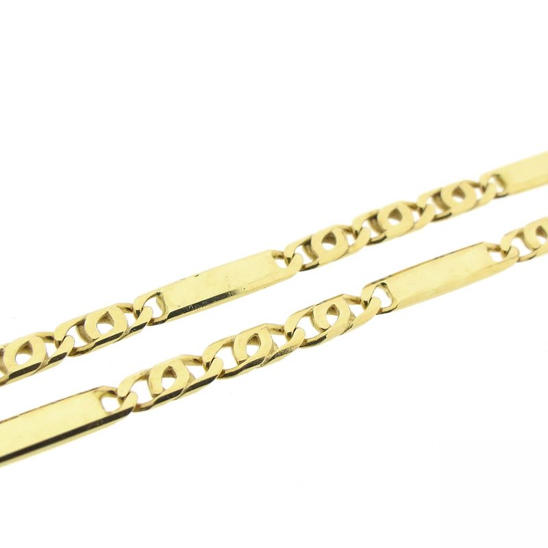 Image 3 of Gold closed Figaro link chain | 46 cm