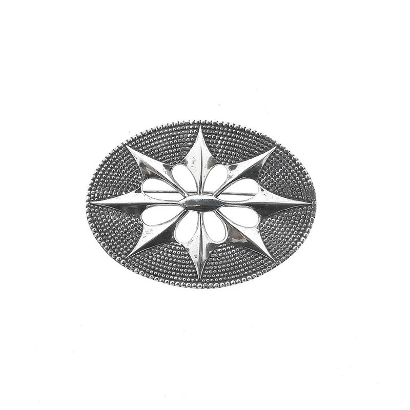 Image 1 of Vintage silver starburst brooch