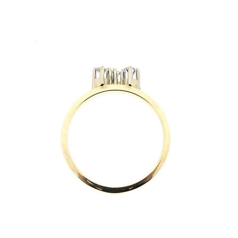 Image 5 of Gold ring with diamonds; 0.12 ct.