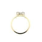 Image 5 of Gold ring with diamonds; 0.12 ct.