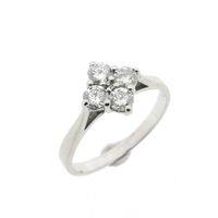 White gold ring with diamonds; 0.38 ct.