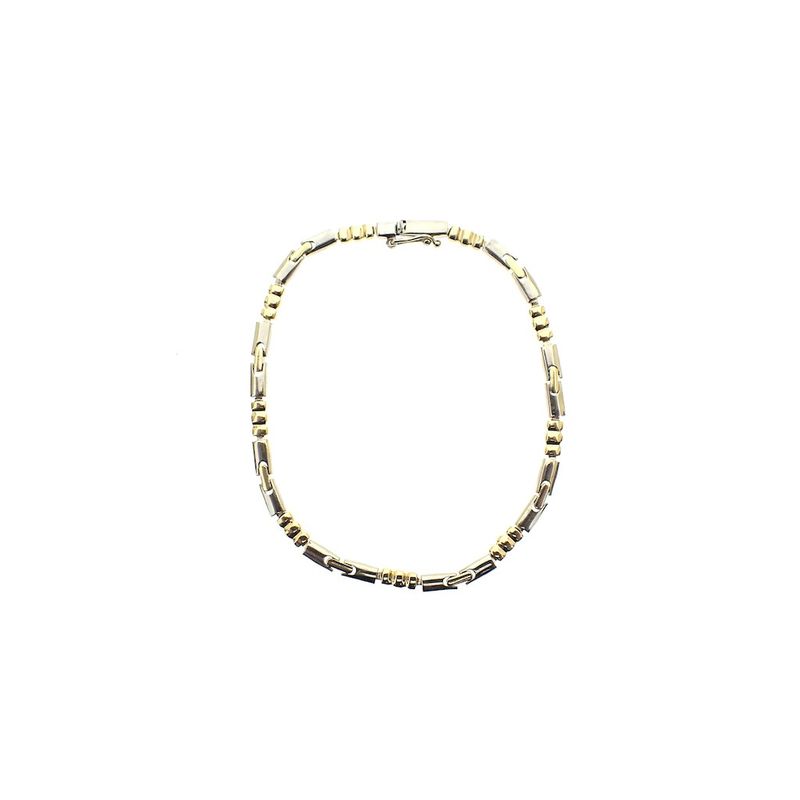 Image 3 of Two-tone gold fantasy link bracelet | 20 cm
