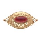 Image 1 of Vintage gold brooch with garnet stones