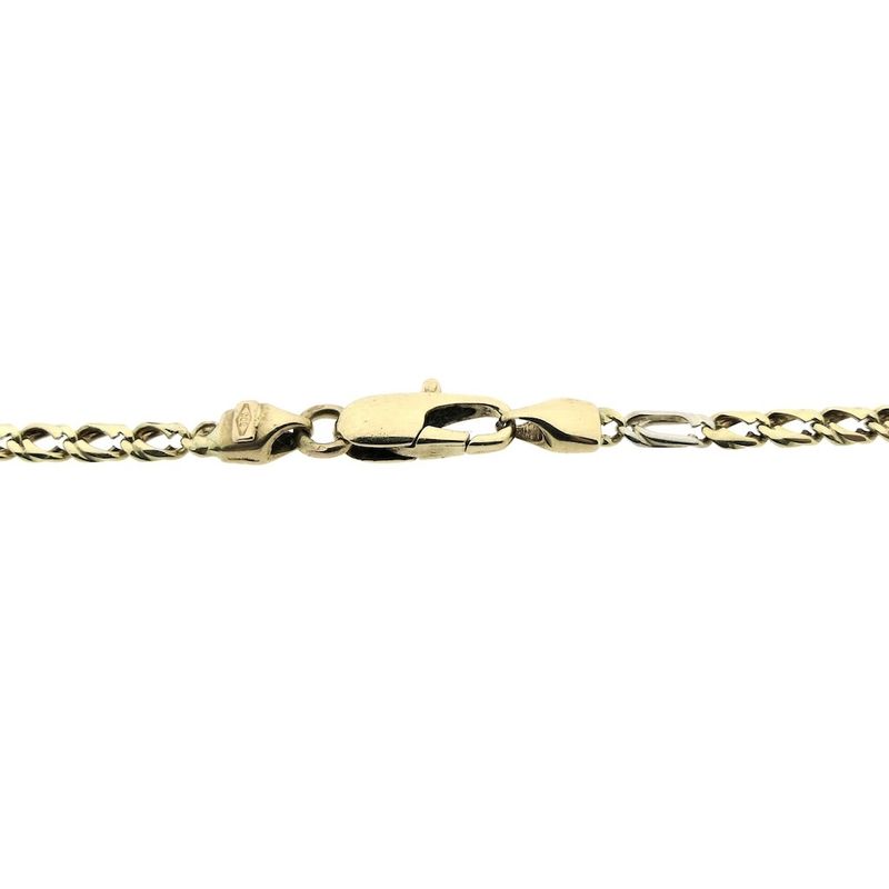Image 4 of Two-tone gold Figaro link chain