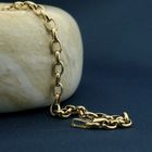 Image 2 of Gold anchor link bracelet | 18 cm